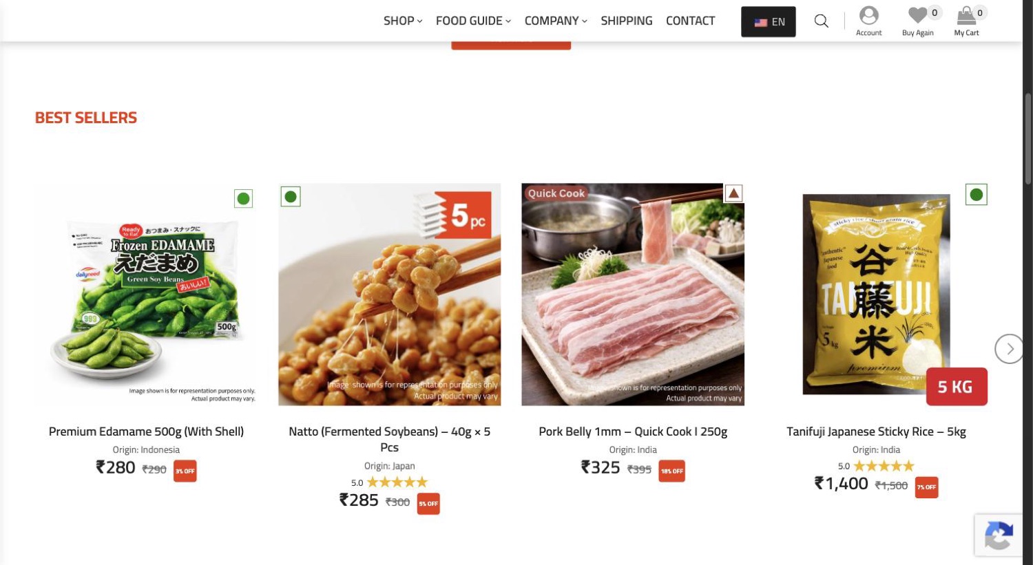 MAIN DISH.in のサイト画面